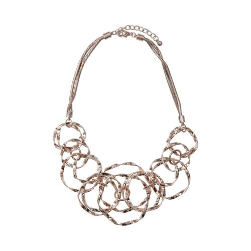 Geo Statement Necklace - Rhodium Silver