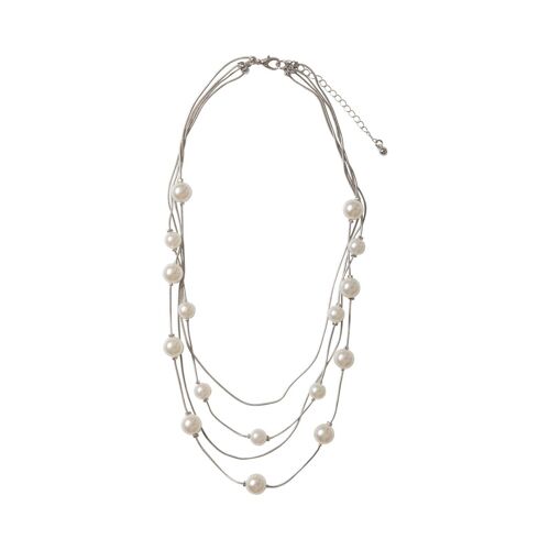 Audrey Faux Pearls Classic Multi-Row Long Necklace DN1839