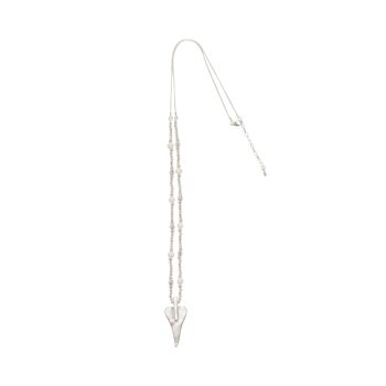 Audrey Argent & Crème Collier Coeur Perles d'Eau Douce DN1863S