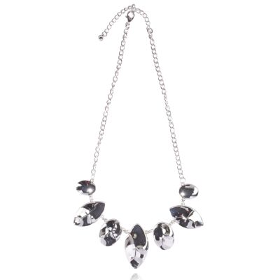 Zaha Short Necklace - Rhodium Silver DN1921S
