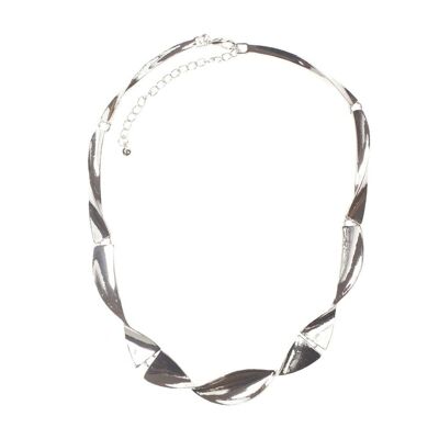 Zaha Short Necklace - Rhodium Silver DN1924S