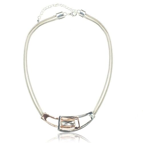 Zaha Crystal Abstract Contemporary Short Necklace DN1926