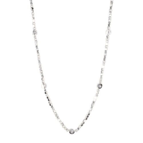 Kylie Crystal Long Necklace - Rose Gold & Clear