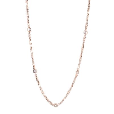 Kylie Crystal Long Necklace - Silver & Clear