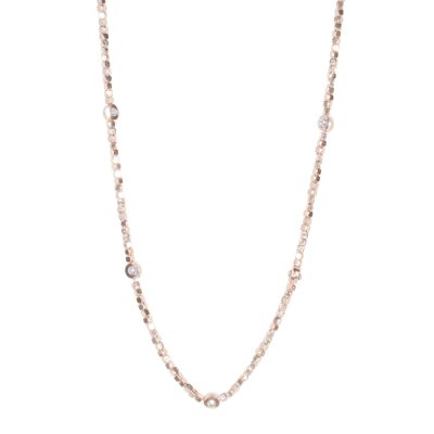 Collana lunga Kylie Crystal - Argento e trasparente