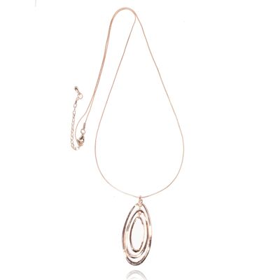 Geo Long Pendant Necklace - Rose Gold DN1961A