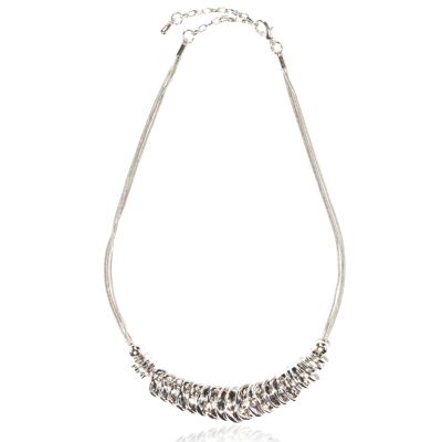 Zaha Short Necklace - Rhodium Silver DN1963S