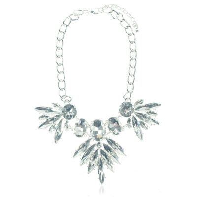 Elizabeth Statement-Halskette aus Silber und Kristall