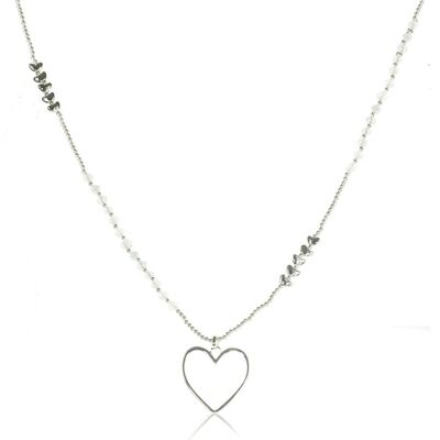 Asteria Crystal Heart Contemporary Long Necklace DN1987