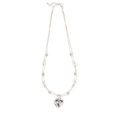 Asteria Crystal Heart Contemporary Short Necklace DN2005