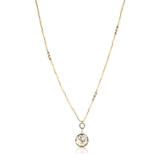 Asteria Rose Gold & Crystal Dreamcatcher Pendant Necklace
