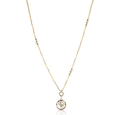 Asteria Rose Gold & Crystal Dreamcatcher Pendant Necklace