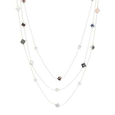 Asteria Crystal Multi-Row Long Necklace DN2013