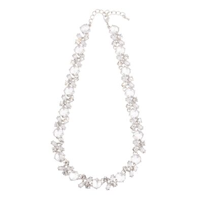 Elizabeth Crystal Abstract Statement Short Necklace DN2043