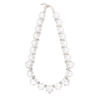 Elizabeth Crystal Abstract Statement Short Necklace DN2045