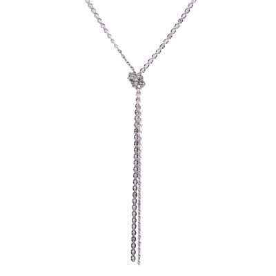 Audrey Faux Pearls Collar de estilo Lariat contemporáneo DN2076