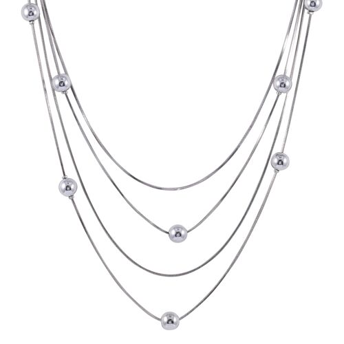 Aura Delicate Multi-Row Short Necklace DN2078