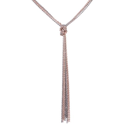 Donna Lariat Necklace - Rhodium Silver