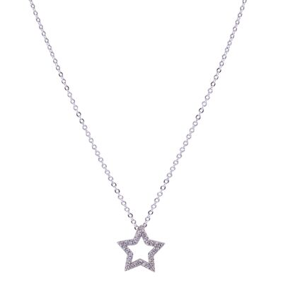 Collier Court Étoile Plaqué Or & Cubic Zirconia Keira