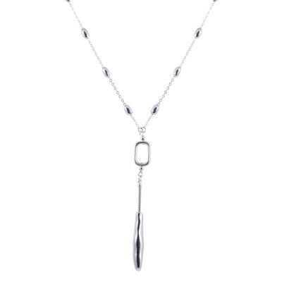 Lange Lasso-Halskette von Zaha aus Silber