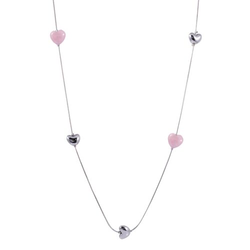 Gaia Silver & Semi-Precious Stone Heart Necklace DN2127A