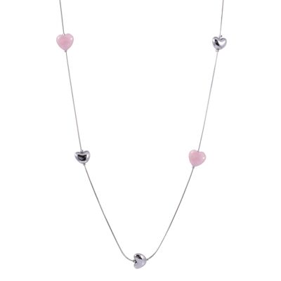 Gaia Silver & Semi-Precious Stone Heart Necklace DN2127A