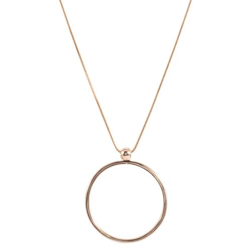 Geo Long Pendant Necklace - Gold
