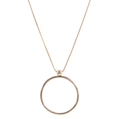 Geo Long Pendant Necklace - Gold