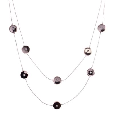 Collier court multi-rangs en cristal éternel DN2154