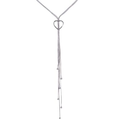 Schatz-Herz-Halskette im Lariat-Stil DN2156