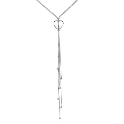 Collana in stile Lariat con cuore a cuore DN2156