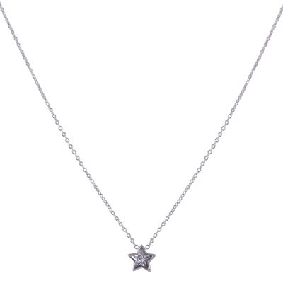 Collar Corto Estrella de Cristal y Baño de Oro Keira DN2207