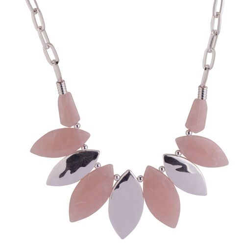Naomi Silver Pink Resin Contemporary Statement
