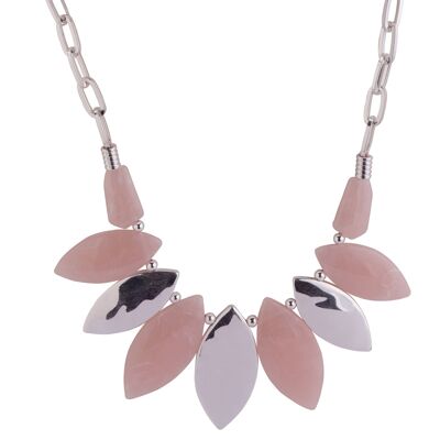 Naomi Silver Pink Resin Contemporary Statement