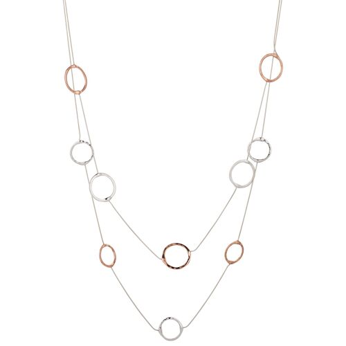 Geo Geometric Multi Row Long Necklace DN2279A