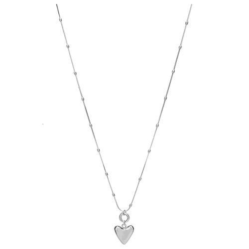 Sweetheart Heart Pendant Bead Chain Long Necklace DN2296A