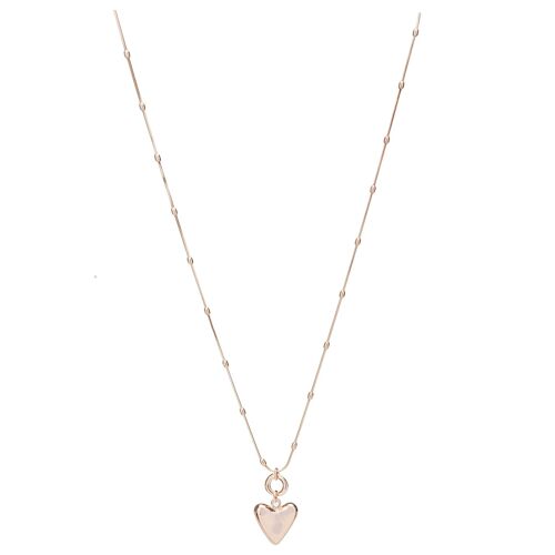 Sweetheart Heart Pendant Bead Chain Long Necklace DN2296S
