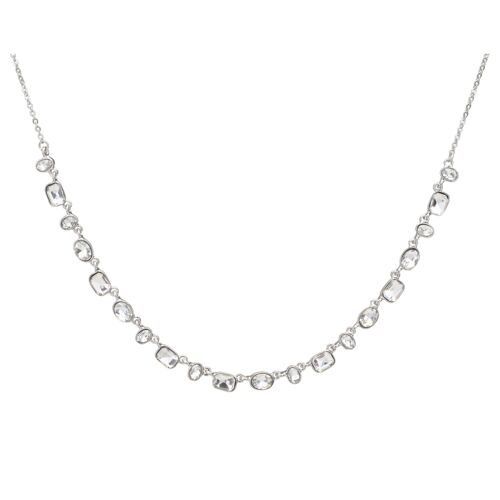 Elizabeth Silver & Crystal Multi Shaped Short Necklace