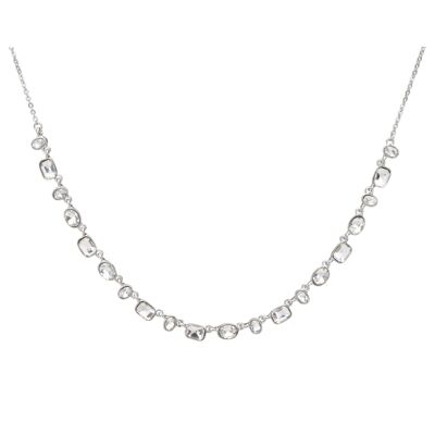 Elizabeth Silver & Crystal Multi Shaped Short Necklace