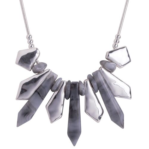 Naomi Silver Grey Resin Statement Abstract Contemporary