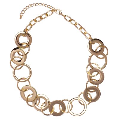 Collar corto Geo Gold Statement Geométrico Contemporáneo