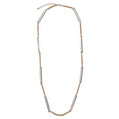 Ewige geometrische zeitgenössische lange Halskette aus Gold