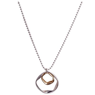 Zaha Gold & Abstract Contemporary Short Necklace