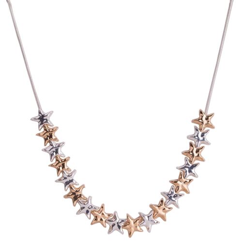 Eternal Gold & Silver Contemporary Star Short Necklace