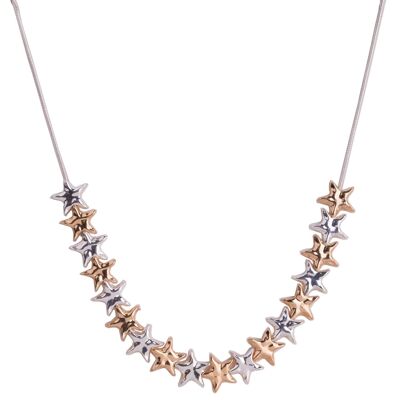 Eternal Gold & Silver Contemporary Star Short Necklace