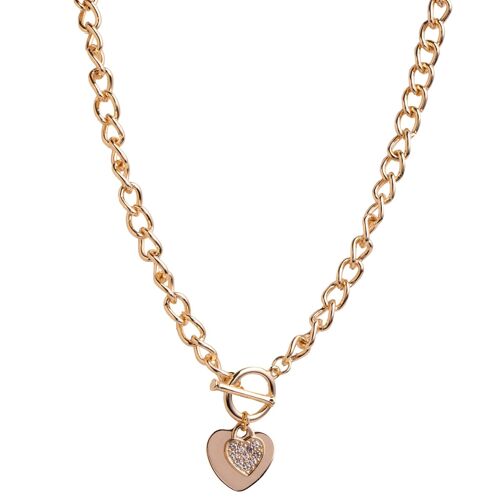 Sweetheart Crystal Classic Heart Short Necklace