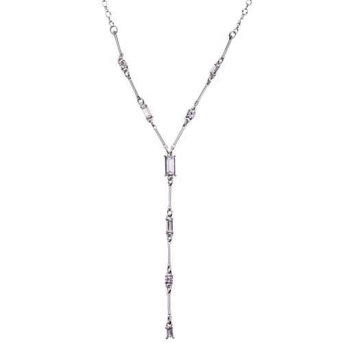 Ariana Clear Crystals Lariat Style Necklace DN2379C