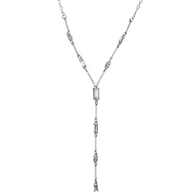 Ariana Halskette im Lariat-Stil mit klaren Kristallen DN2379C