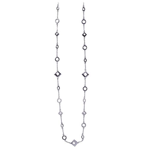 Geo Geometric Contemporary Long Necklace DN2392C