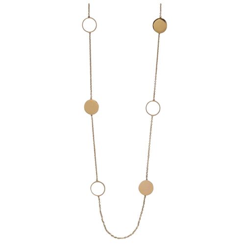 Geo Stainless Steel & Delicate Long Necklace DN2399